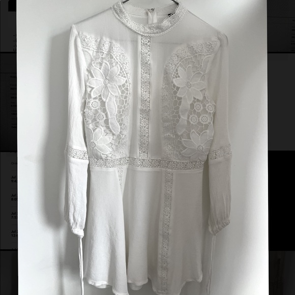 Windsor Store White Lace Tunic ☁️ size L - Picture 11 of 11